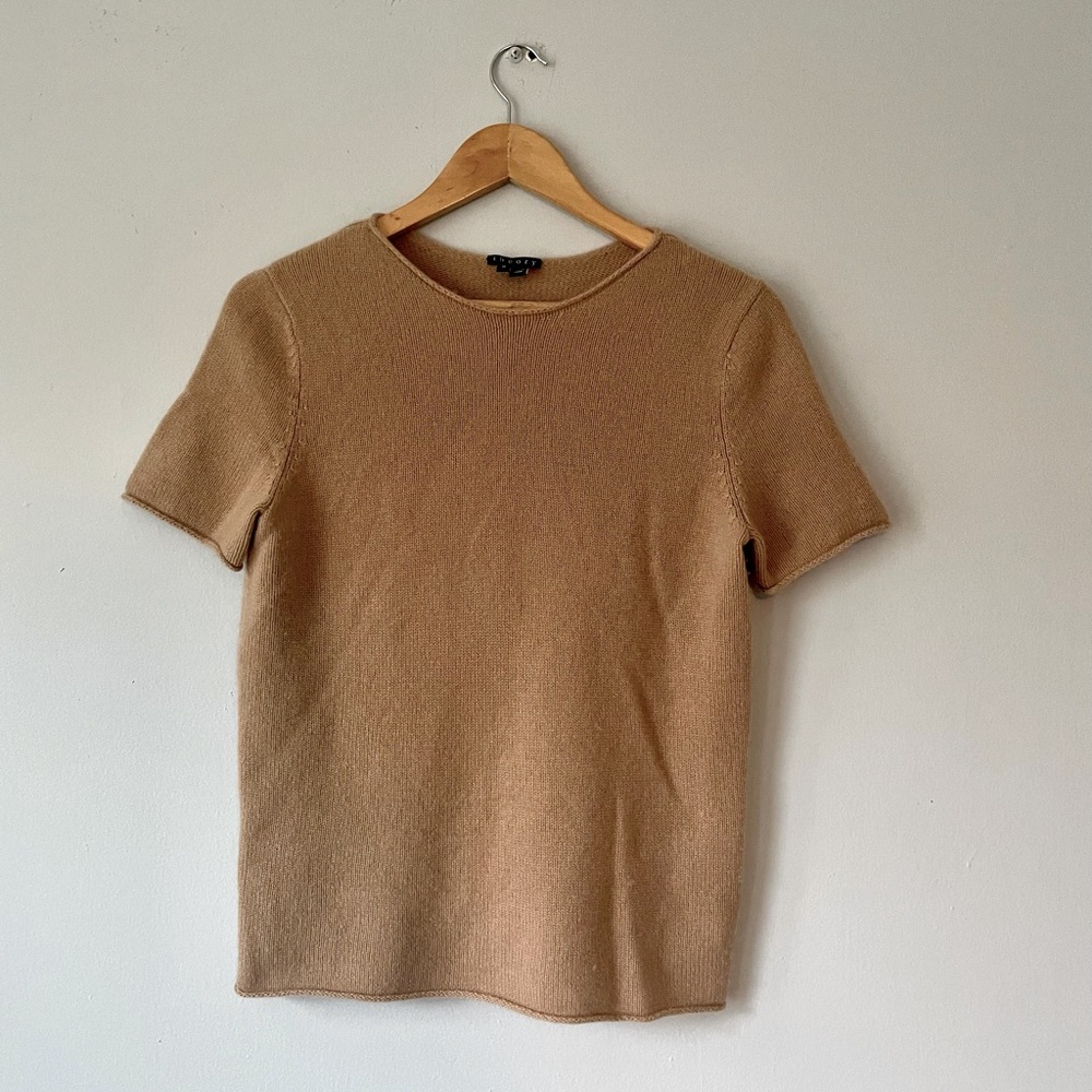 Theory Short Sleeve Cashmere Sweater